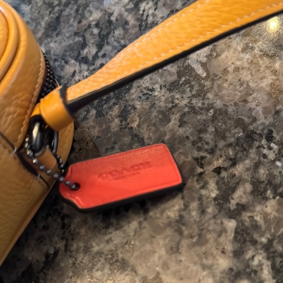 Coach Yellow and Red Crossbody Camera Bag with gunmetal accents EUC - Picture 9 of 17